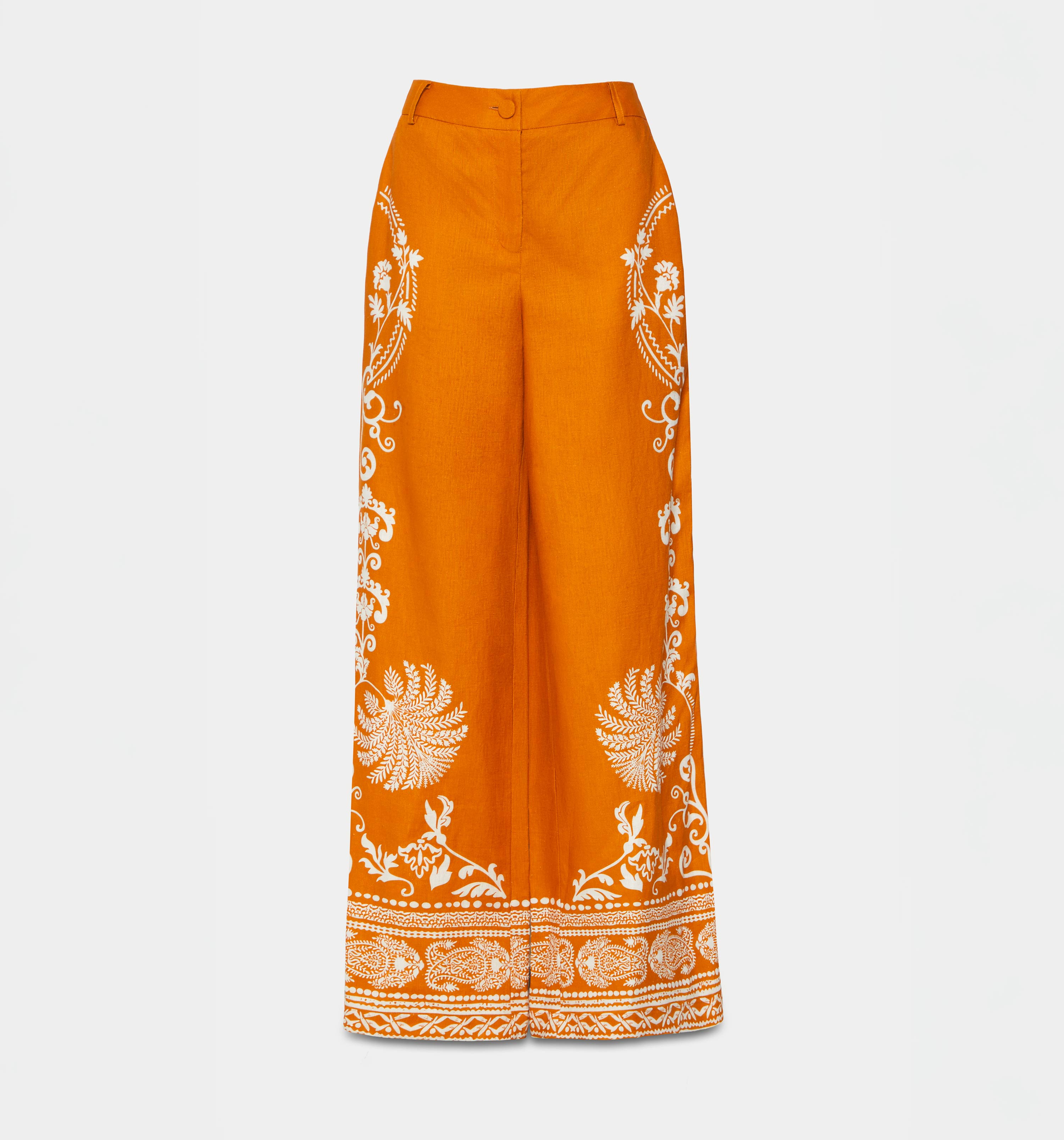 Pantalon Palazo Tiro Alto - Naranja