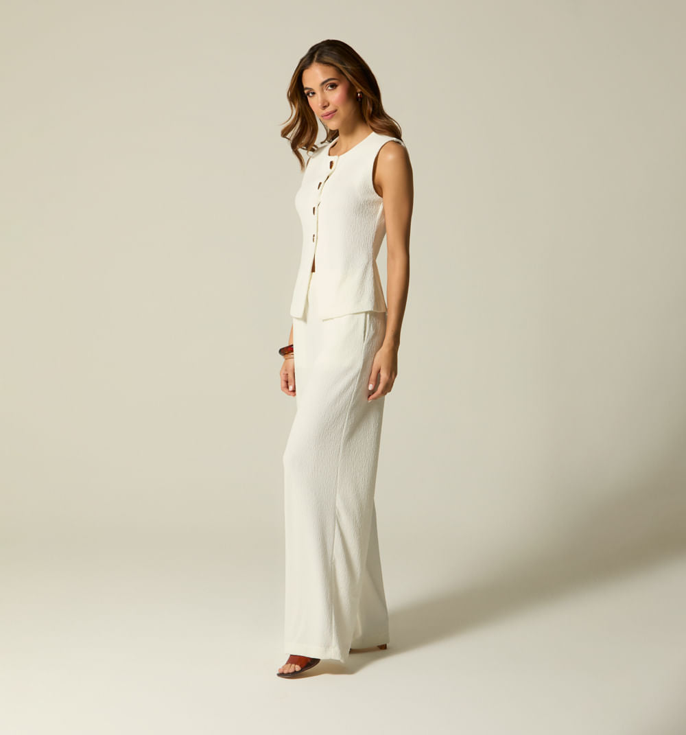 Pantalon Palazo Elastico En Cintura
