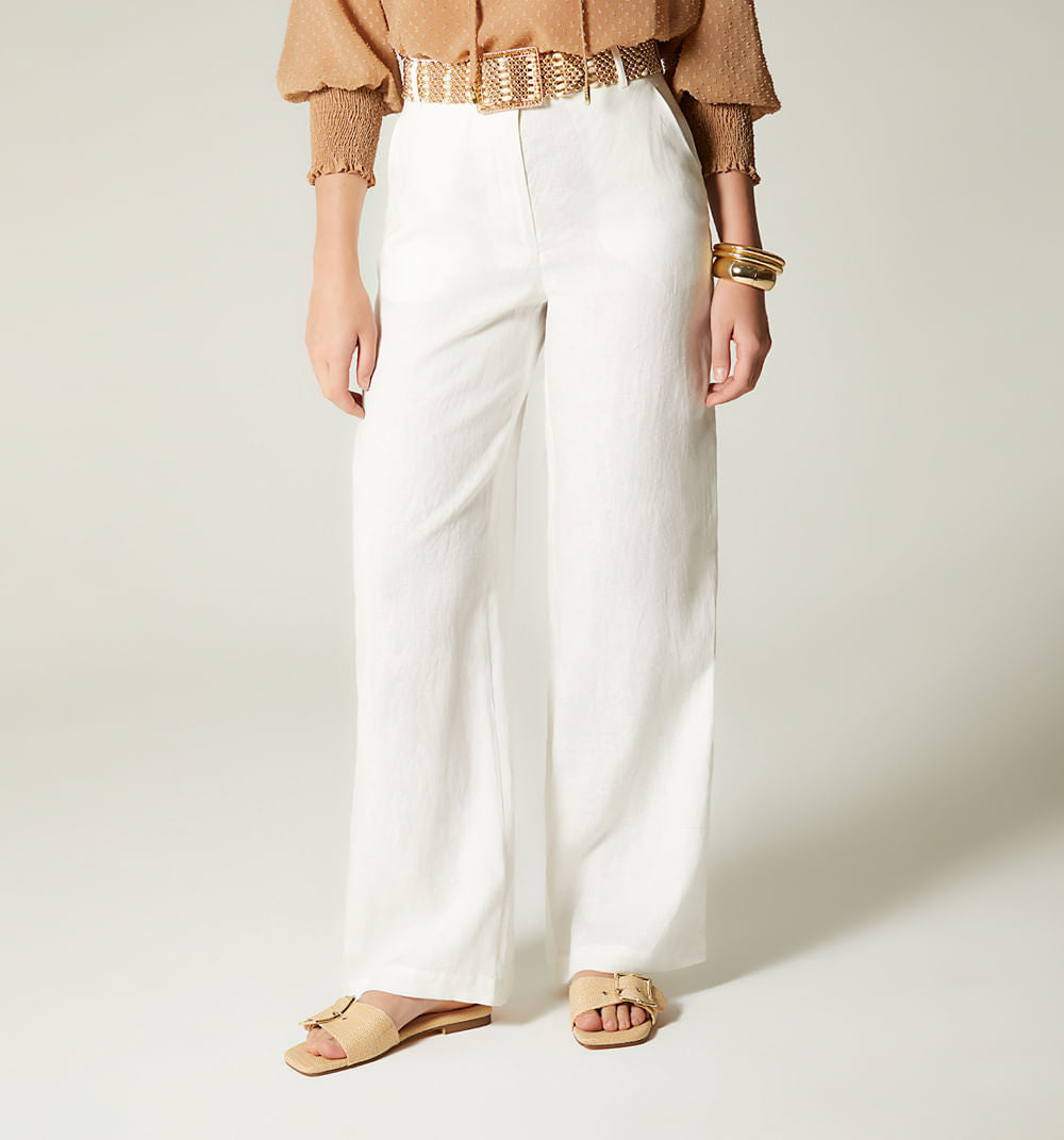 Pantalon  Tiro Alto Con Correa