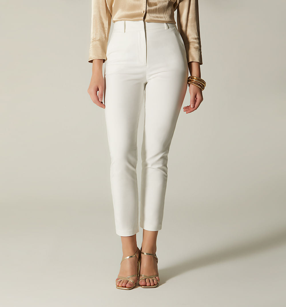 Pantalon Tiro Alto Con Correa S028909