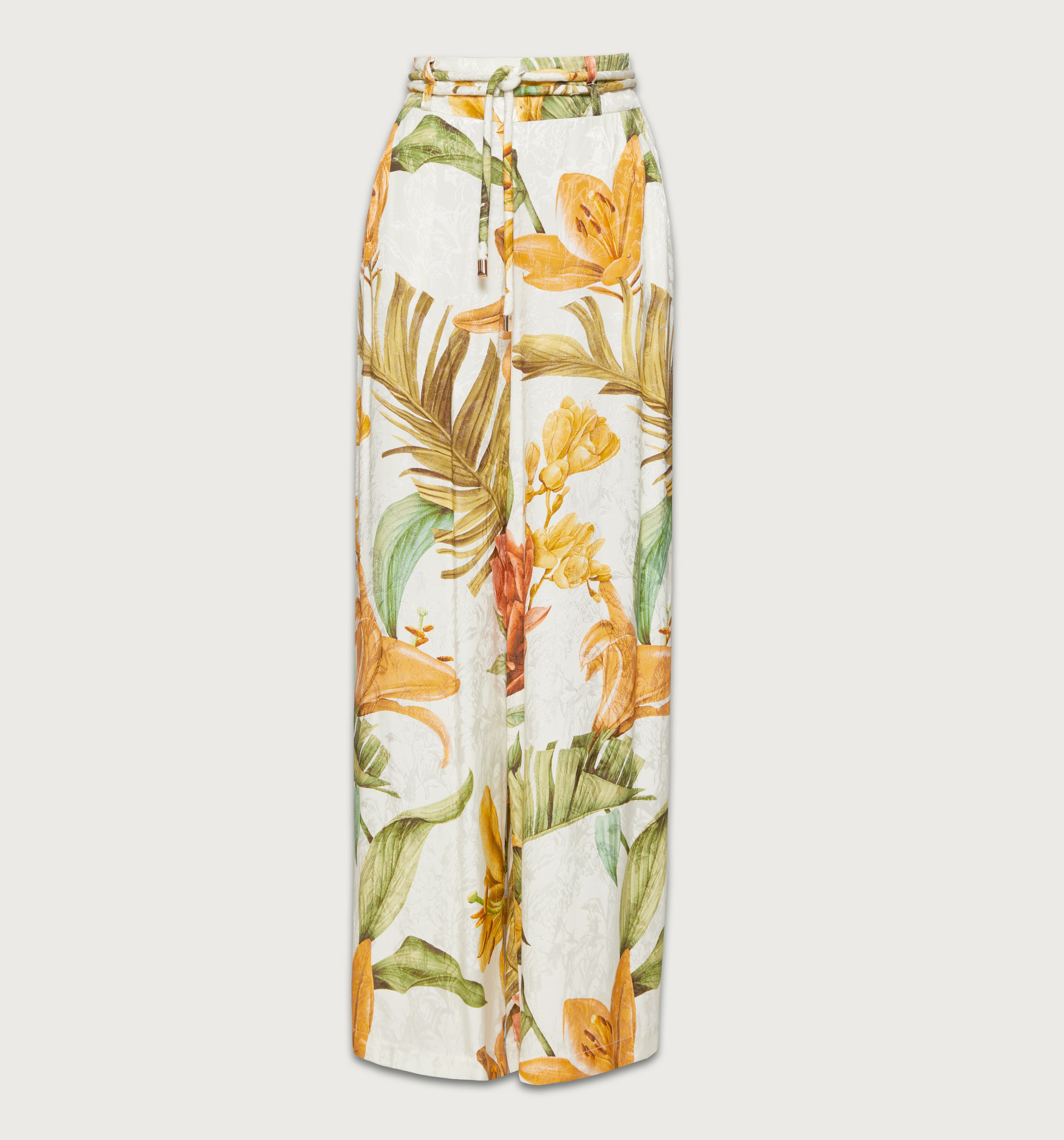 Pantalon Palazo Tiro Alto Con Tira Doble
