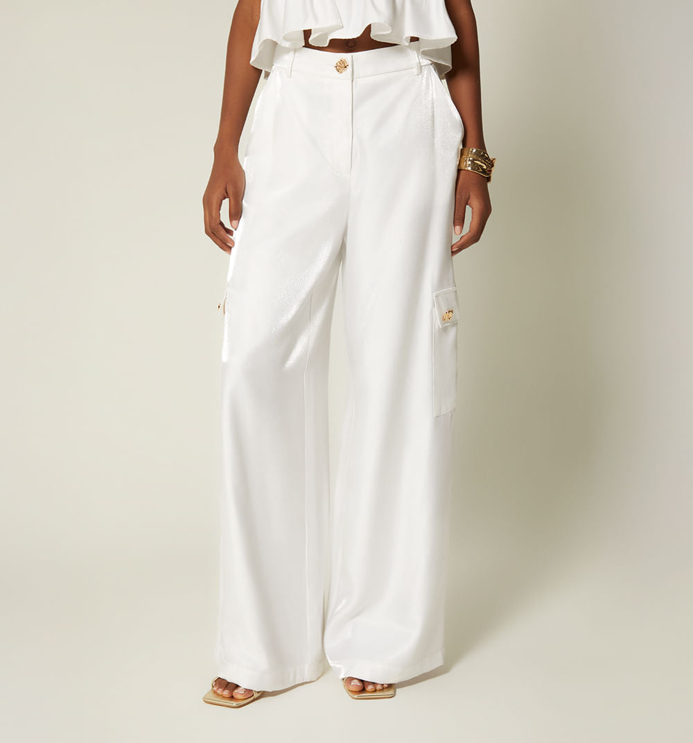 Pantalon Tiro Alto Con Correa