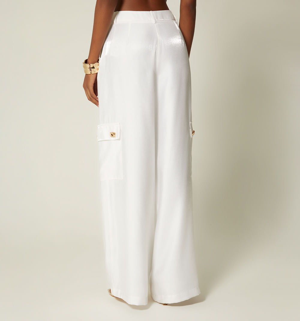 Pantalon Tiro Alto Con Correa