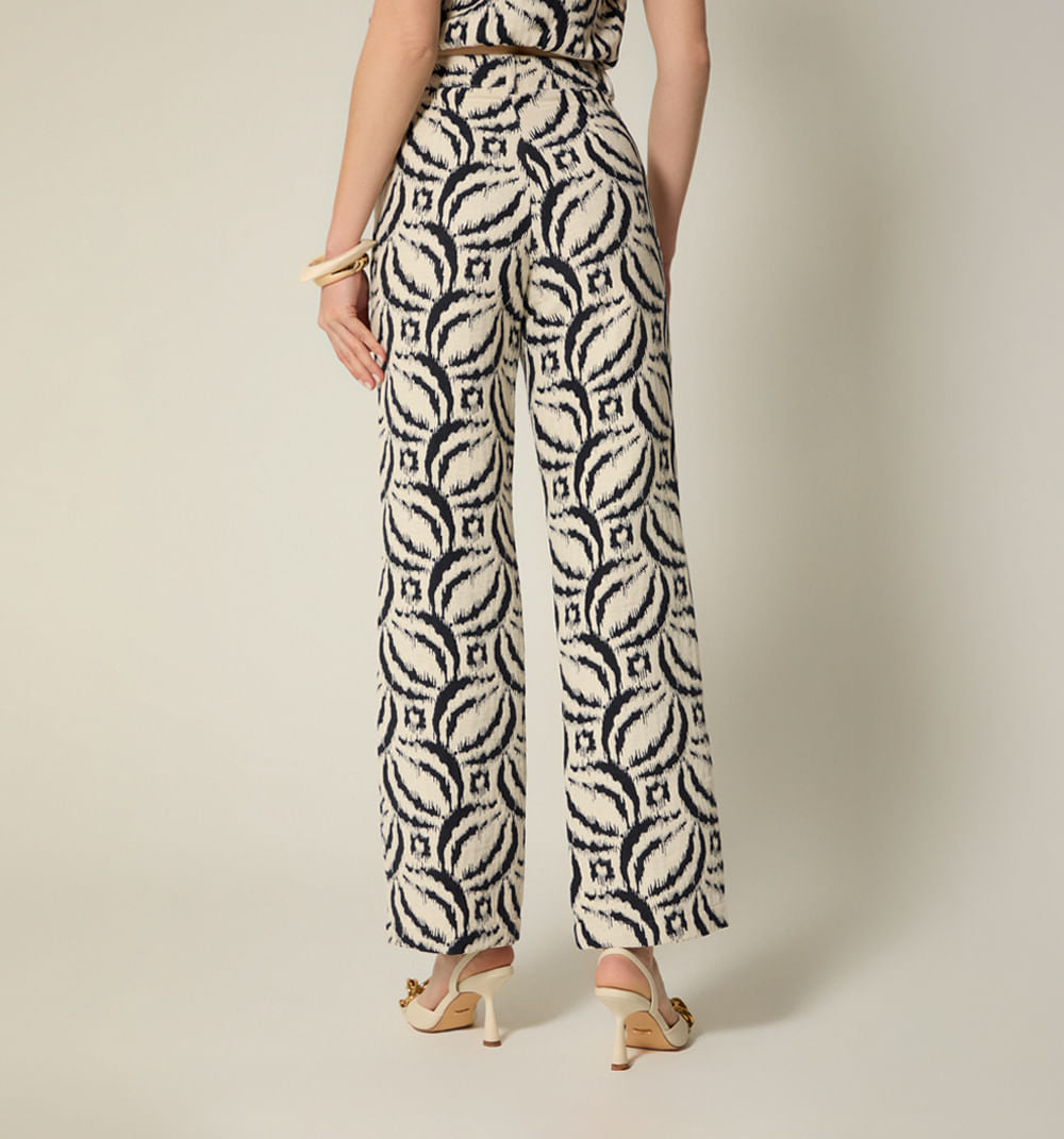 Pantalon Tiro Alto Recto - Natural