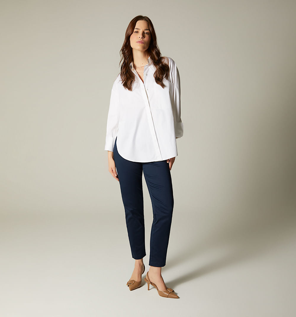 Pantalon Tiro Alto Detalle En Pretina