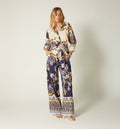 Pantalon Palazo Tiro Alto - Azul