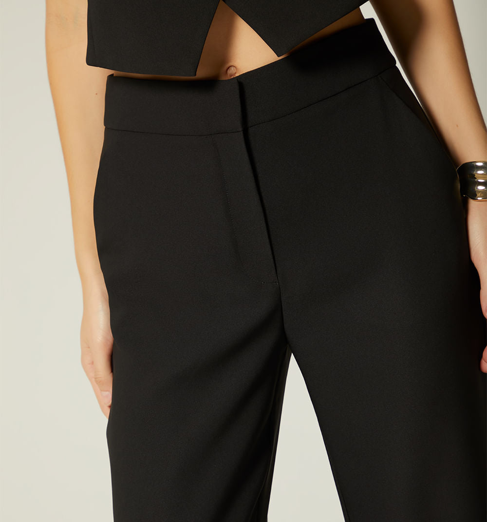 Pantalon Recto Tiro Alto
