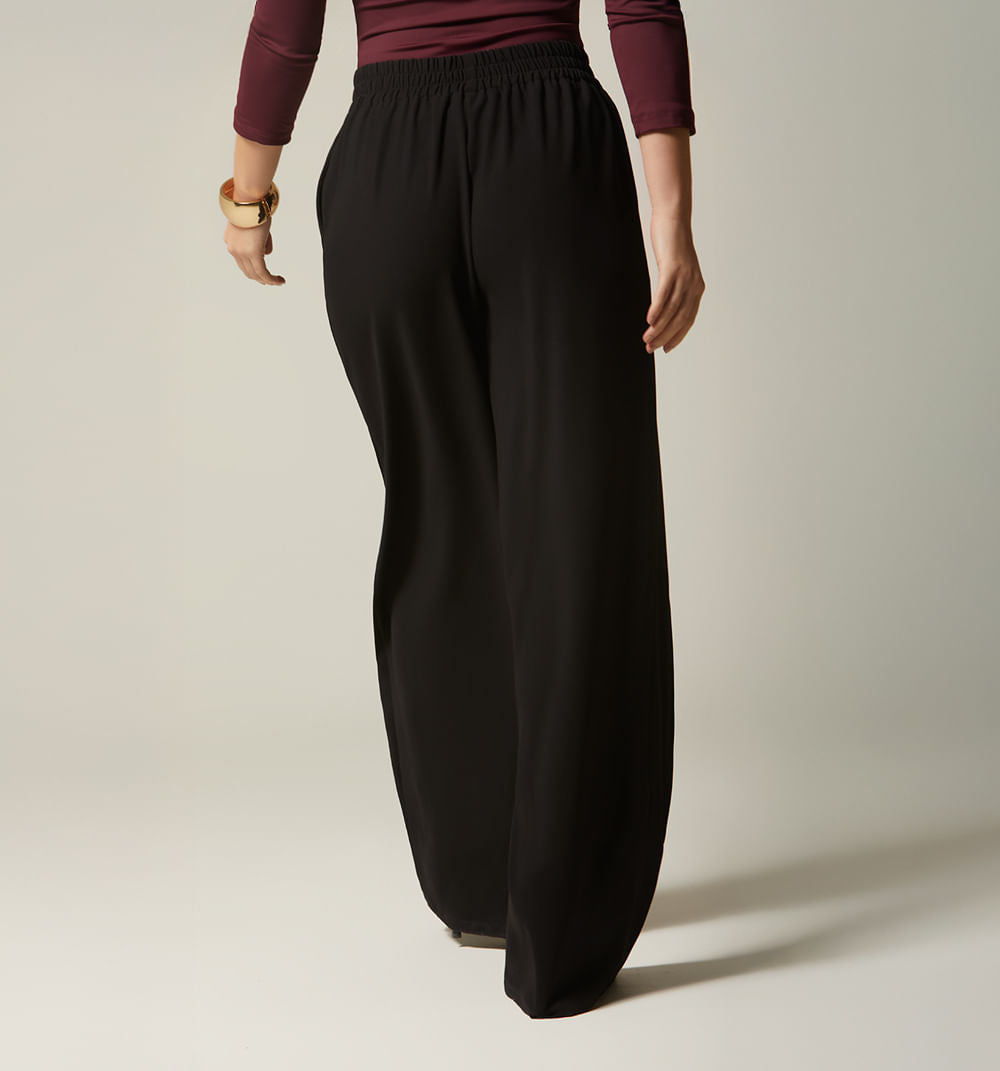 Pantalon Palazo Elastico En Cintura