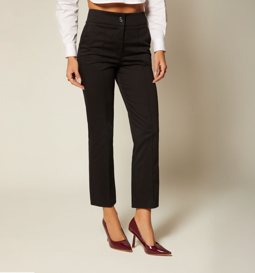Pantalon Tipo Chino Tiro Alto
