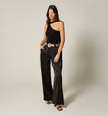 Pantalon Tiro Alto Con Correa