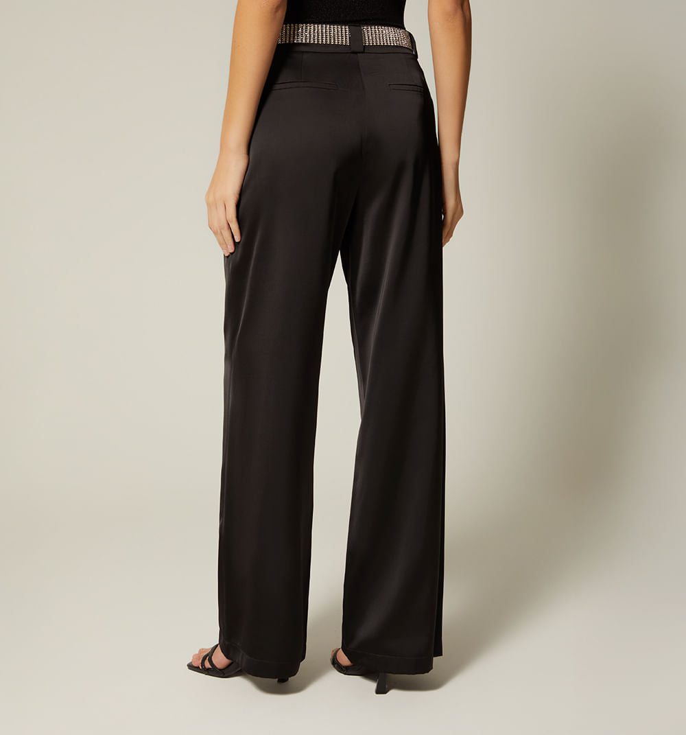 Pantalon Tiro Alto Con Correa