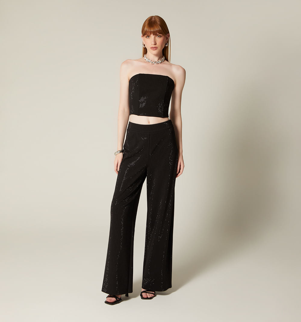 Pantalon Con Hotfix