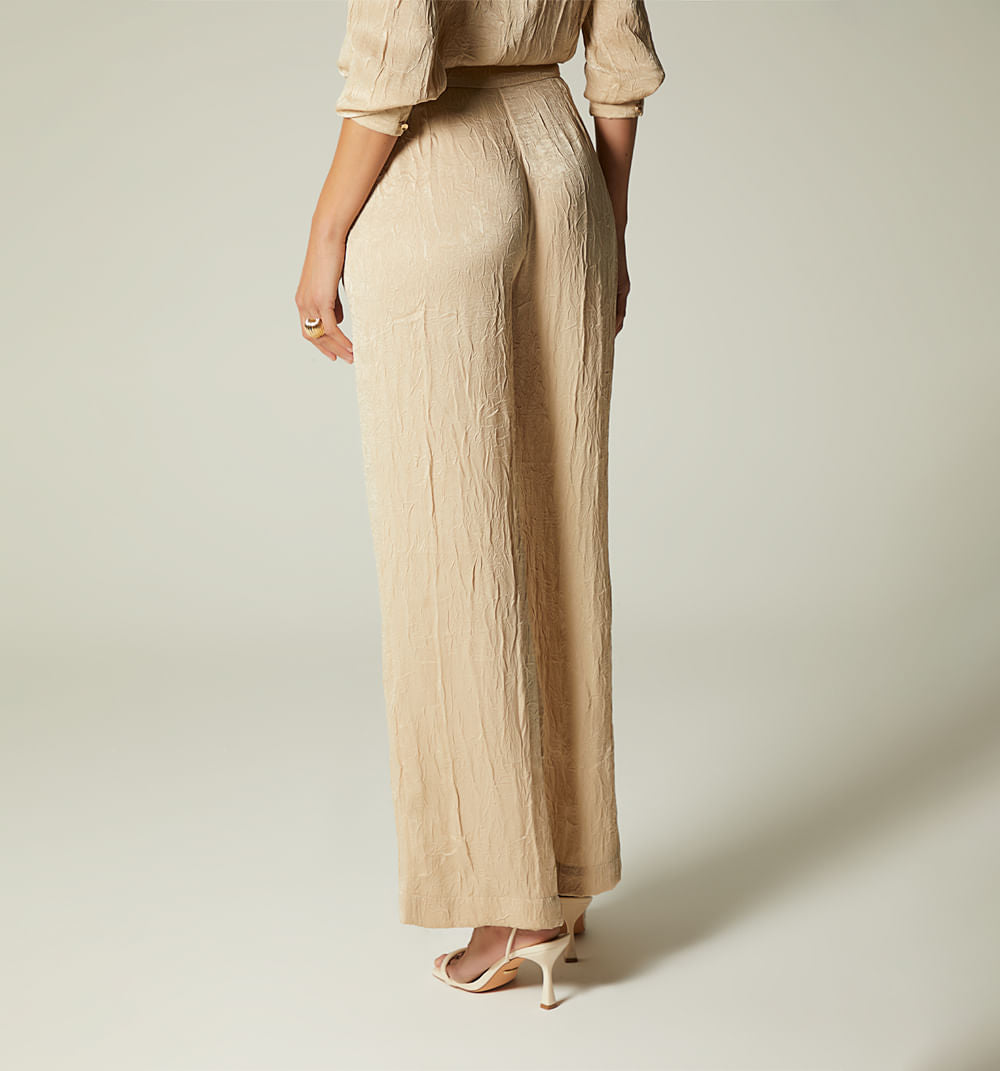 Pantalon Palazzo Tiro Alto