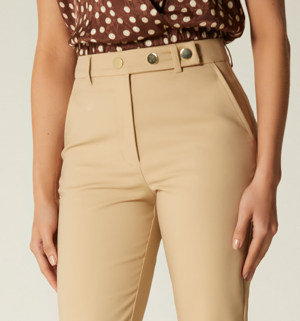 Pantalon Pretina Con Broches