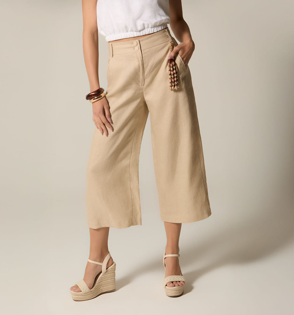 Pantalon Tiro Alto Culotte