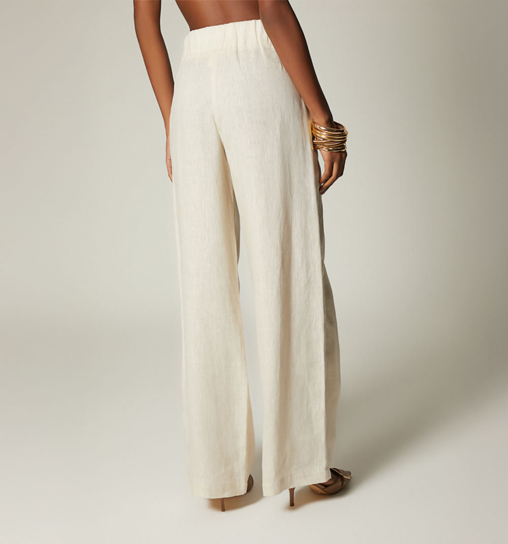 Pantalon Palazzo Tiro Alto Vivo En El Co