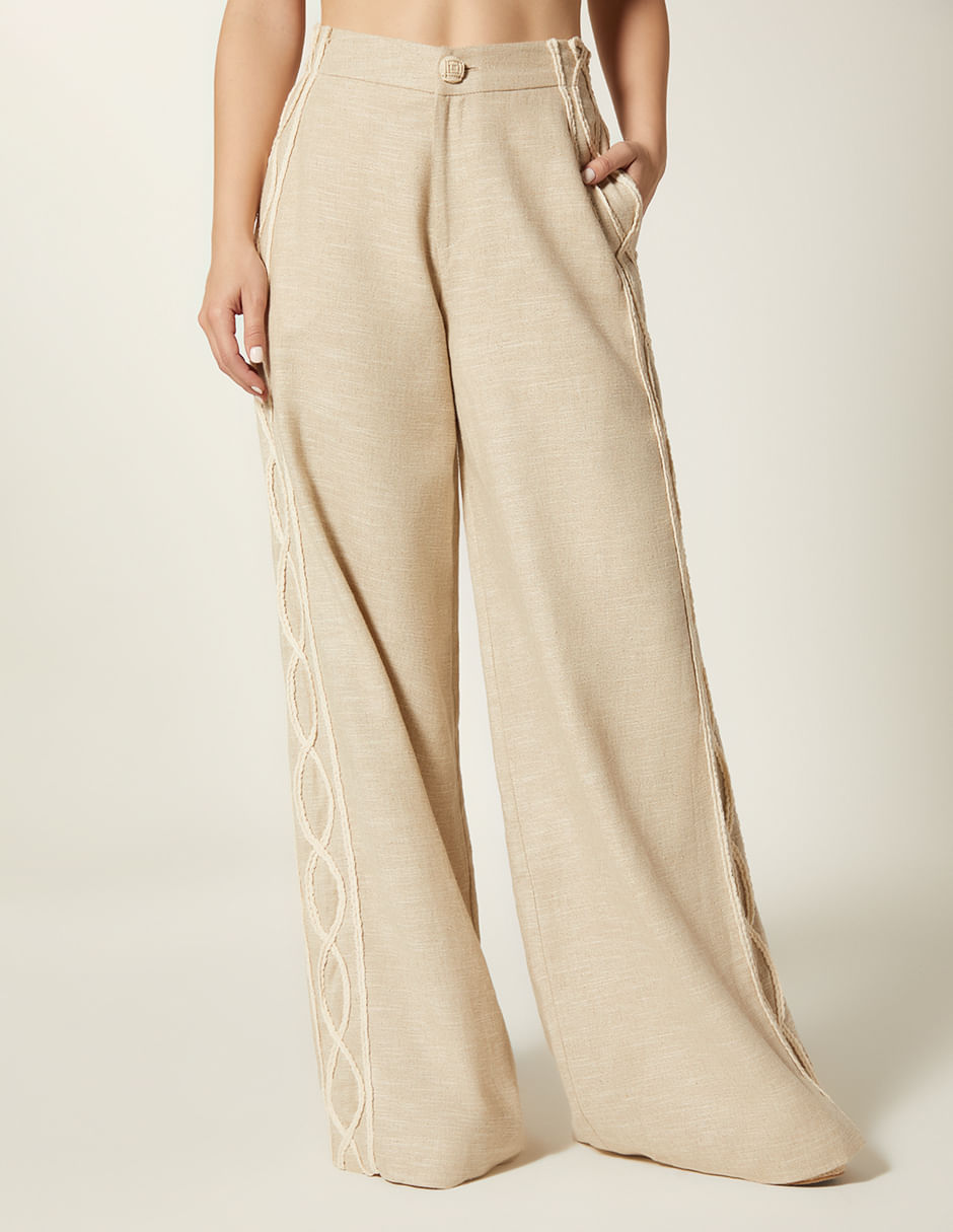 Pantalon Palazo Trensa En El Lateral