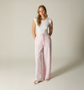 Pantalon Palazzo Tiro Alto - Rosado