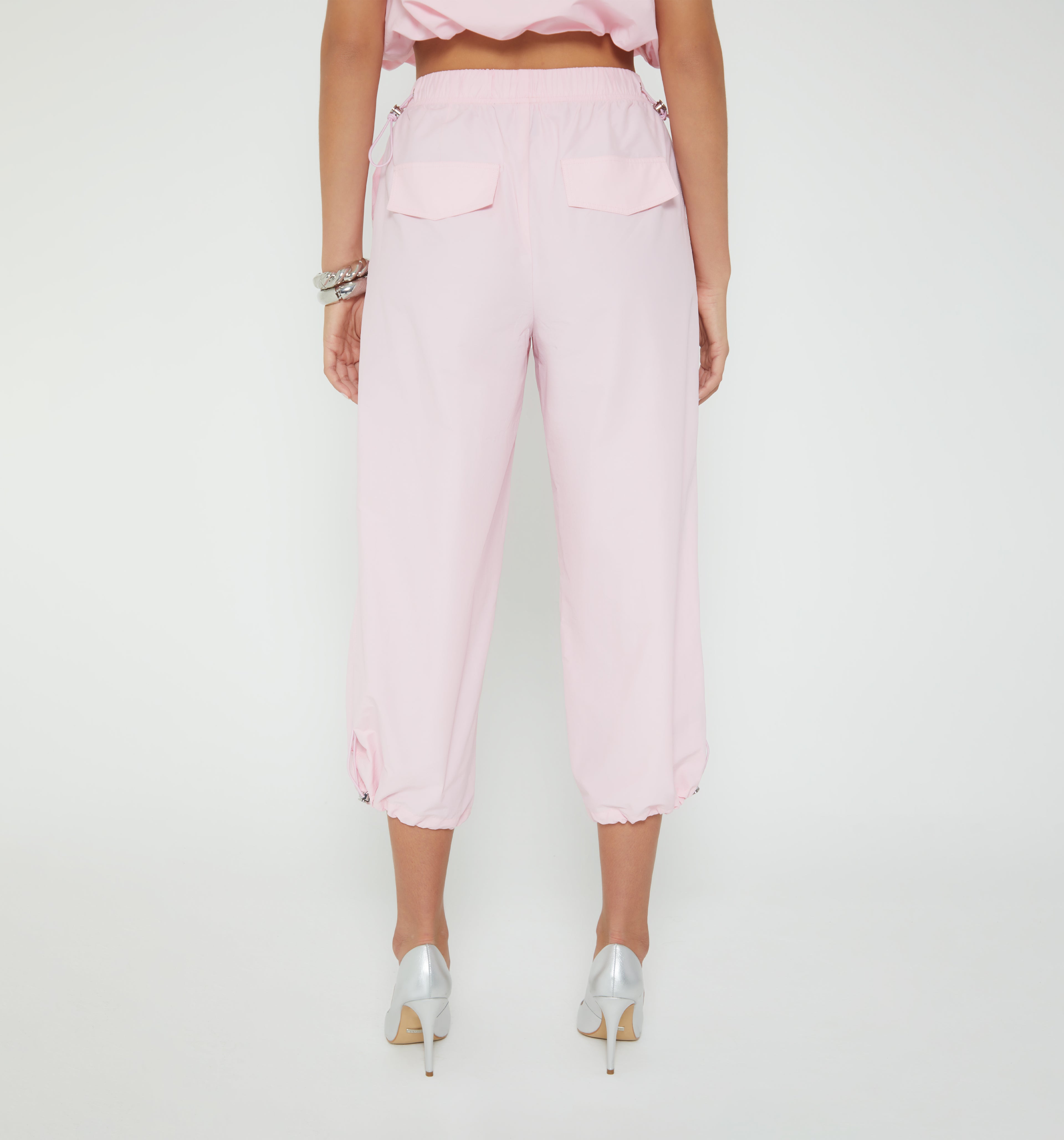Pantalon Tiro Alto Con Elasticos