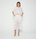 Pantalon Culotte Tiro Alto Con Encaje