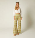 Pantalon Palazzo Tiro Alto - Verde