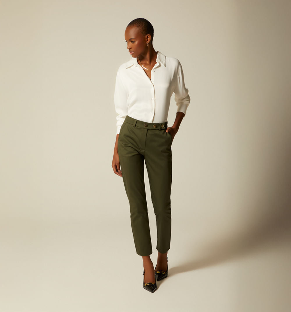 Pantalon Pretina Con Broches