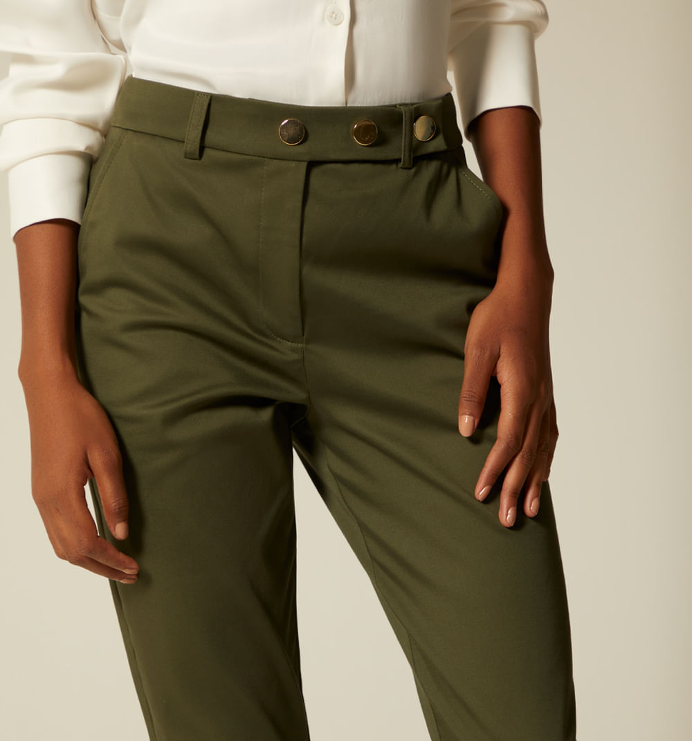 Pantalon Pretina Con Broches