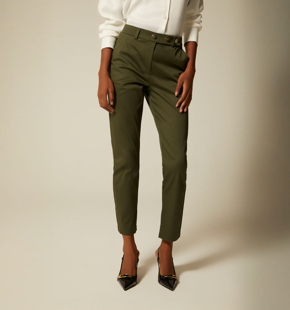 Pantalon Pretina Con Broches