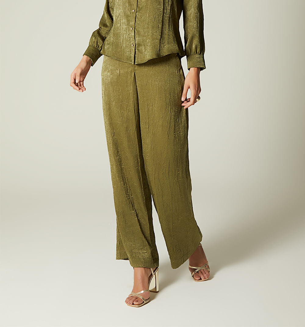 Pantalon Palazzo Tiro Alto