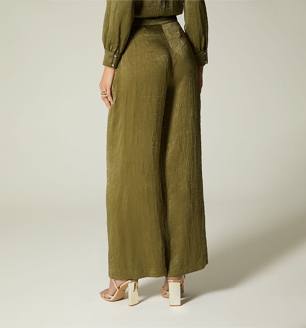 Pantalon Palazzo Tiro Alto