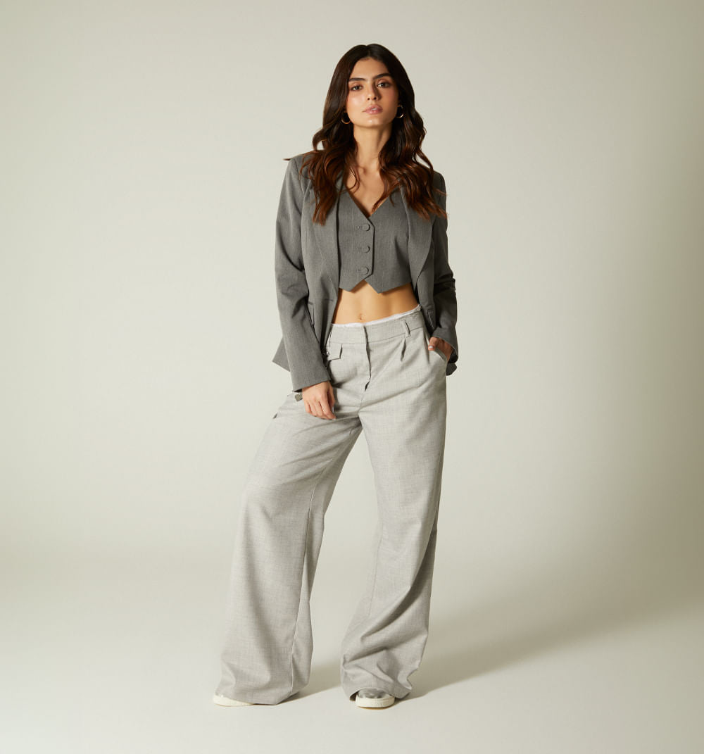 Pantalon Tiro Alto Palazzo