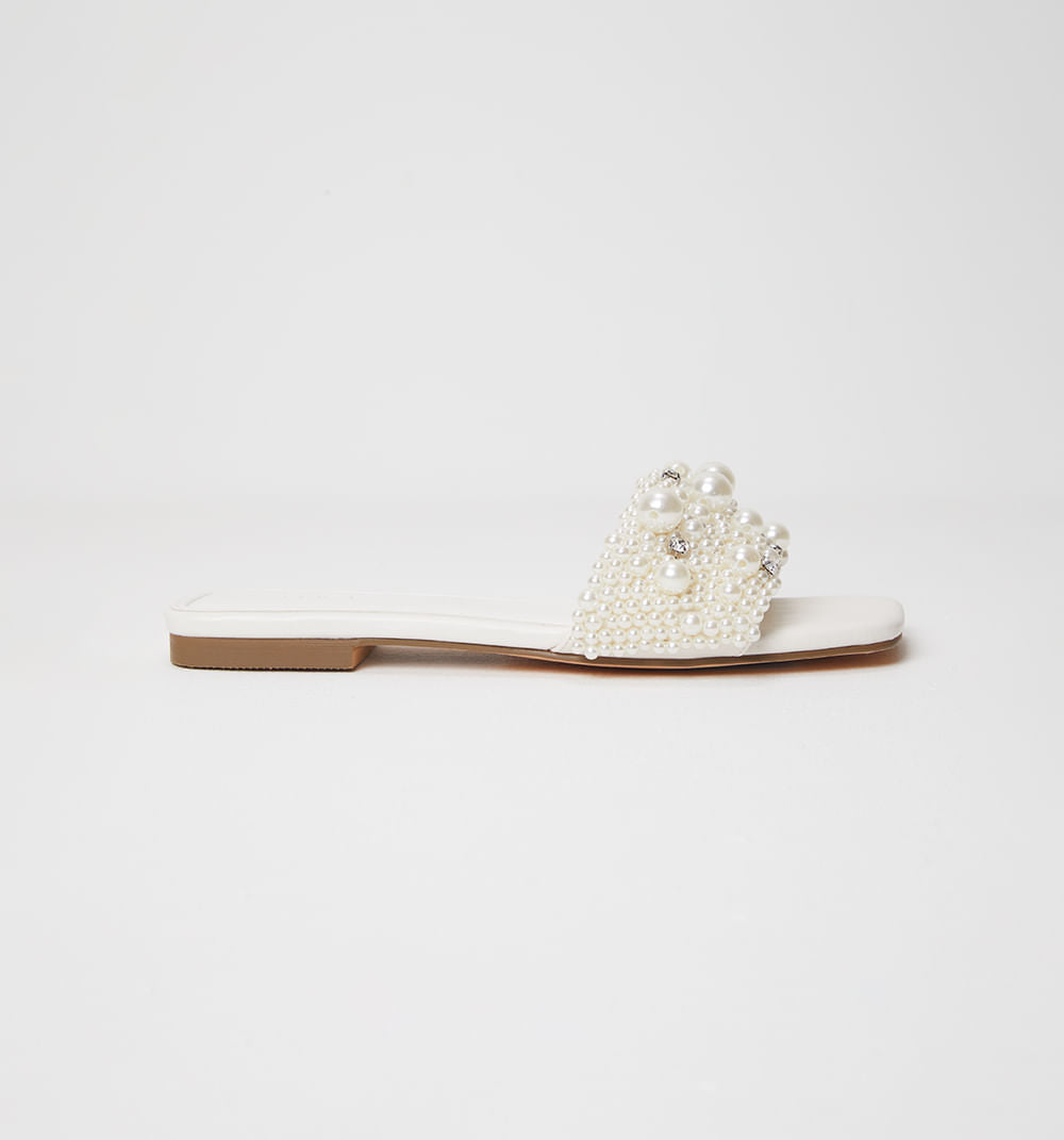Sandalia Plana - Blanco