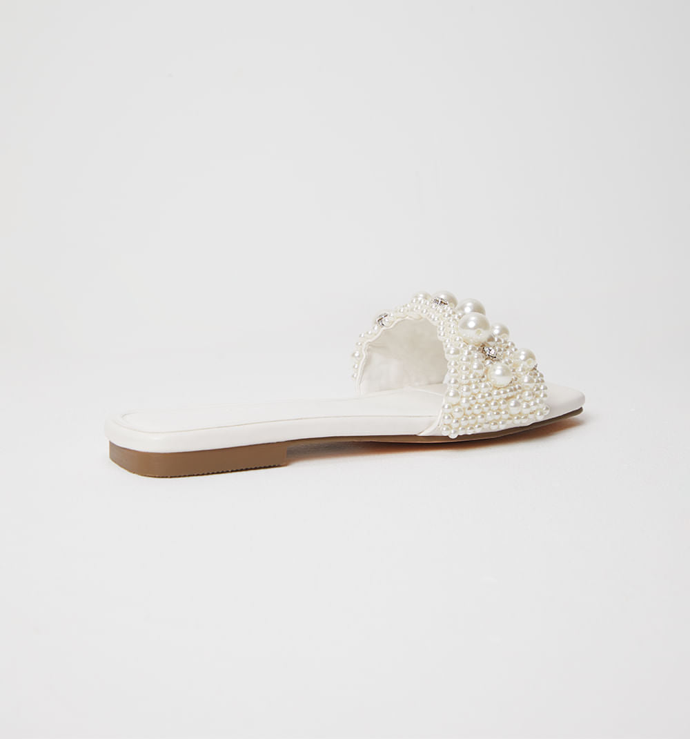 Sandalia Plana - Blanco
