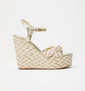 Sandalia Plataforma Cruzada Con Lurex