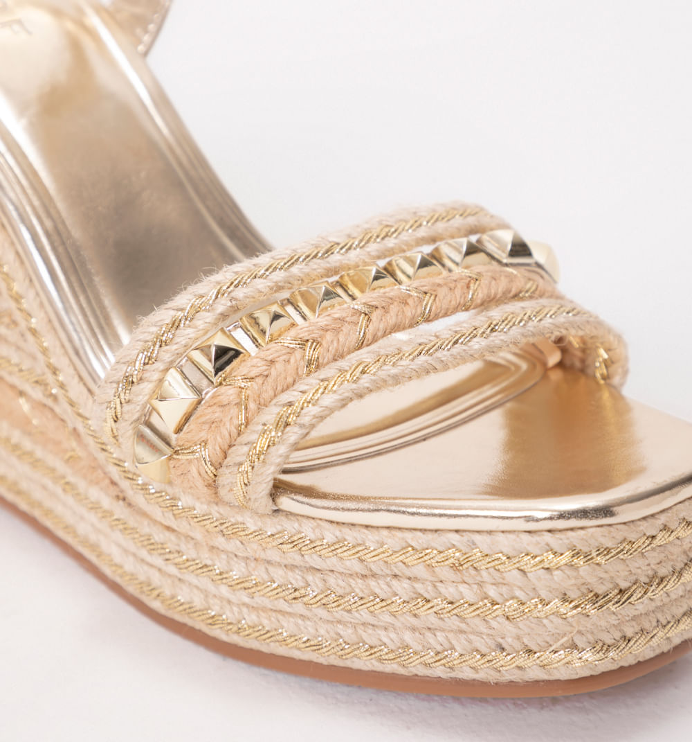 Sandalia Plataforma Combinacion Material