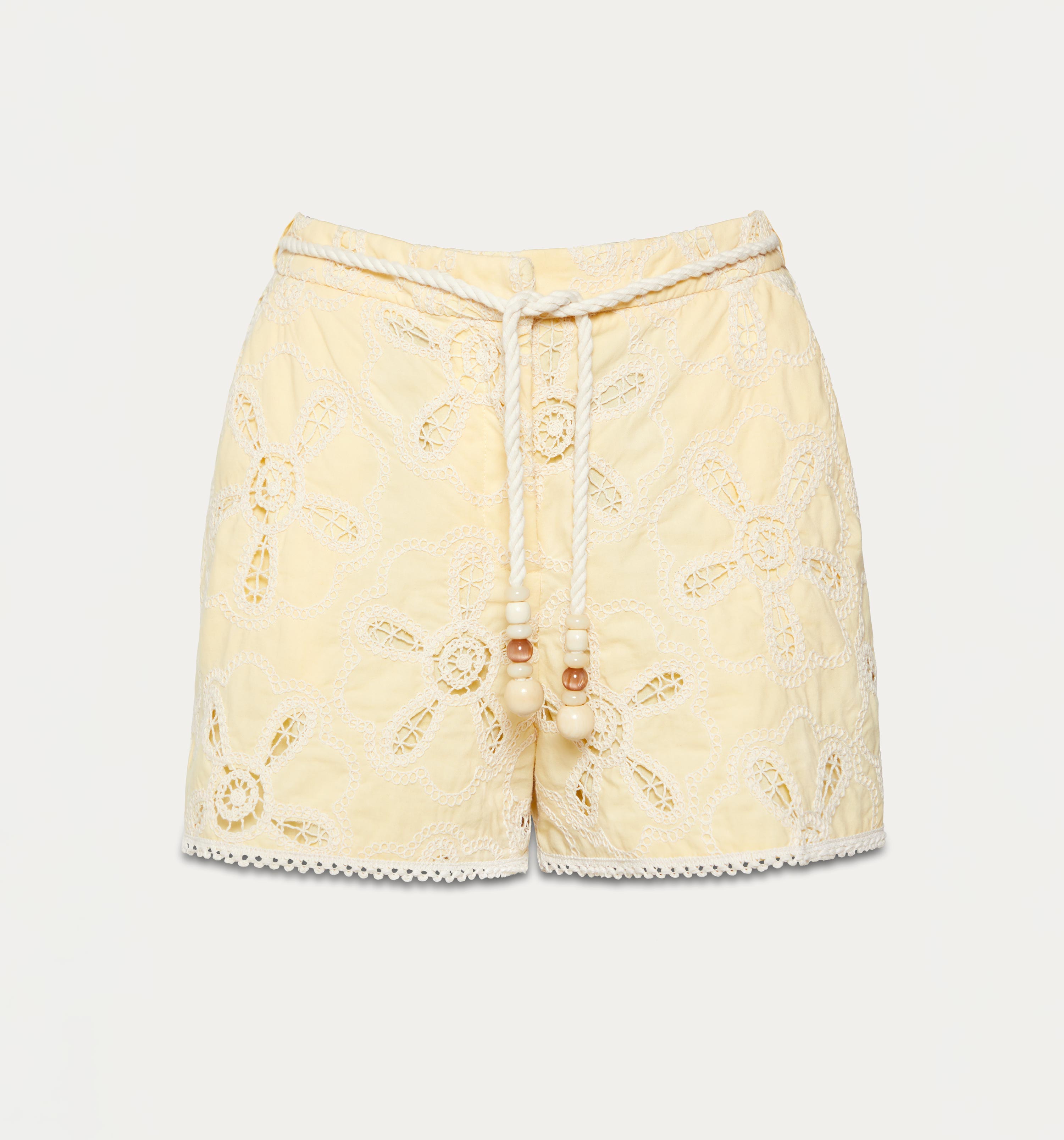 Short Tiro Alto Con Insumo - Amarillo