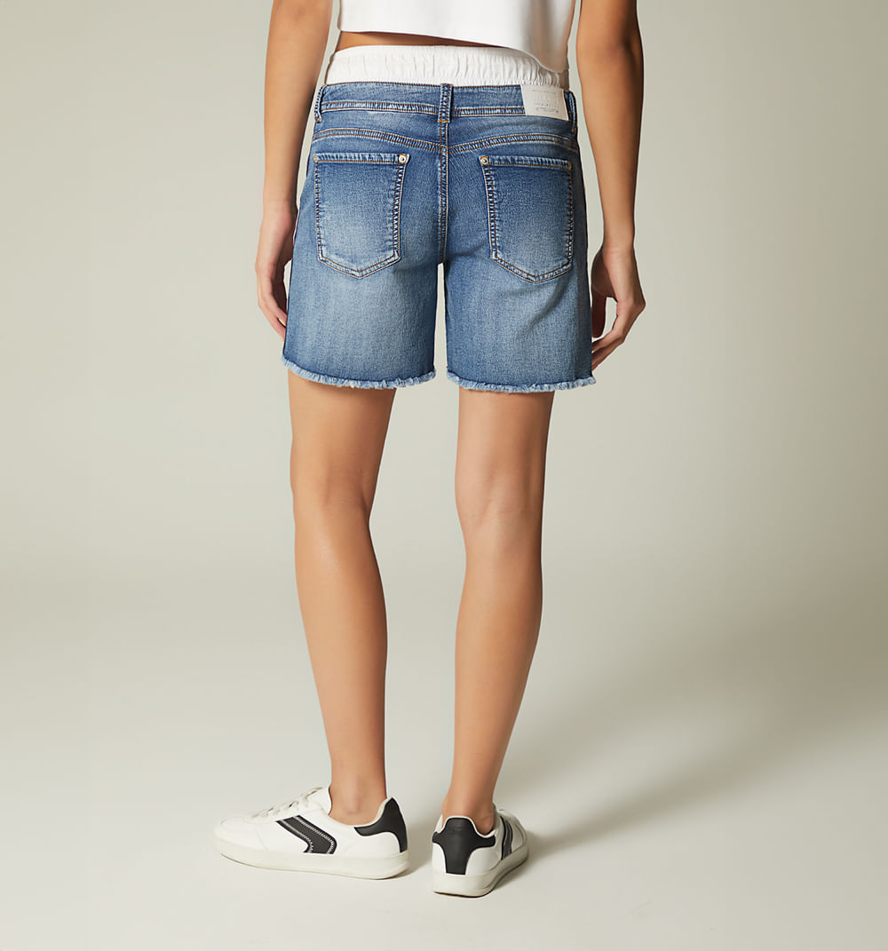 Short, Doble Pretina, Con Cinta Costado