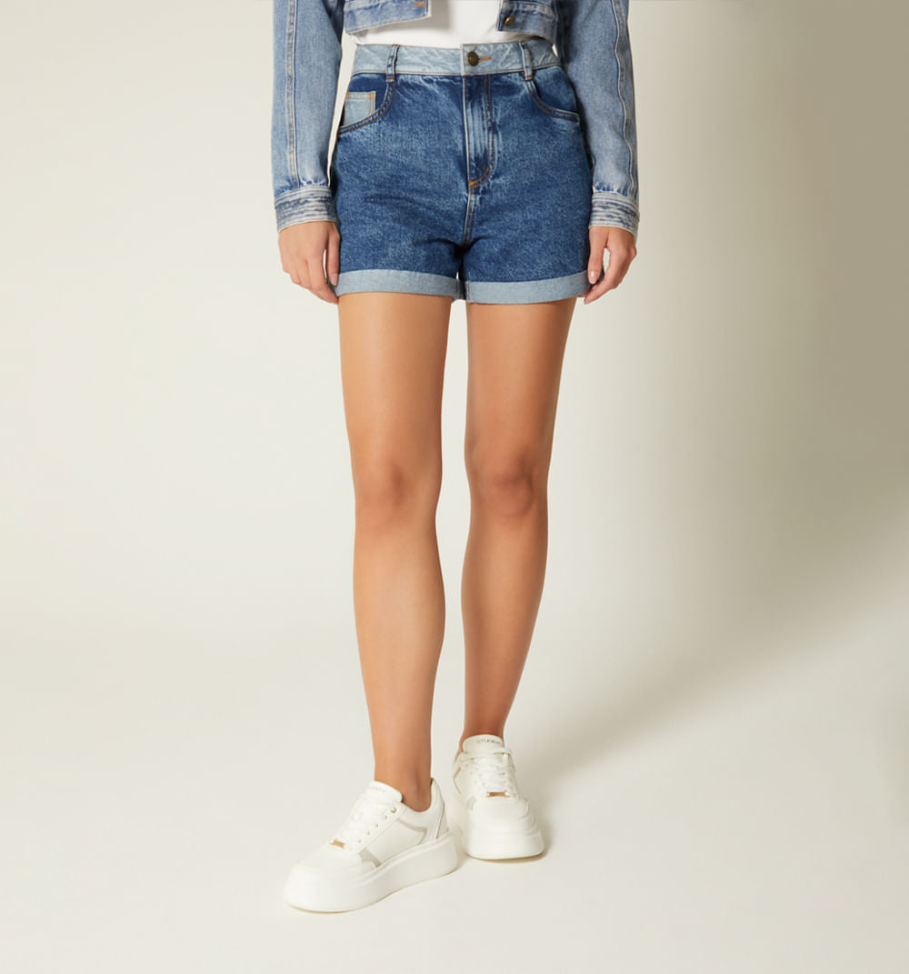 Short Tiro Alto Con Guarda Polvo
