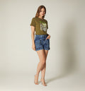 Short Tiro Alto Bolsillos Con Tapa