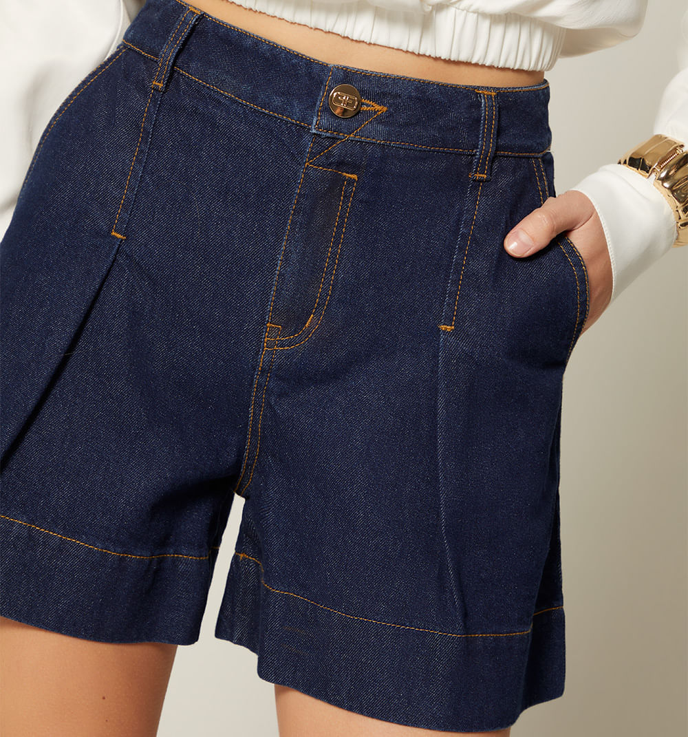 Short Tiro Alto Con Prense