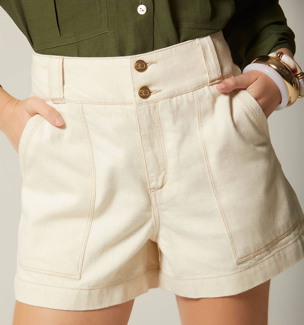 Short Tiro Alto Con Charretera