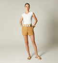 Short Tiro Super Alto Con Correa - Gris