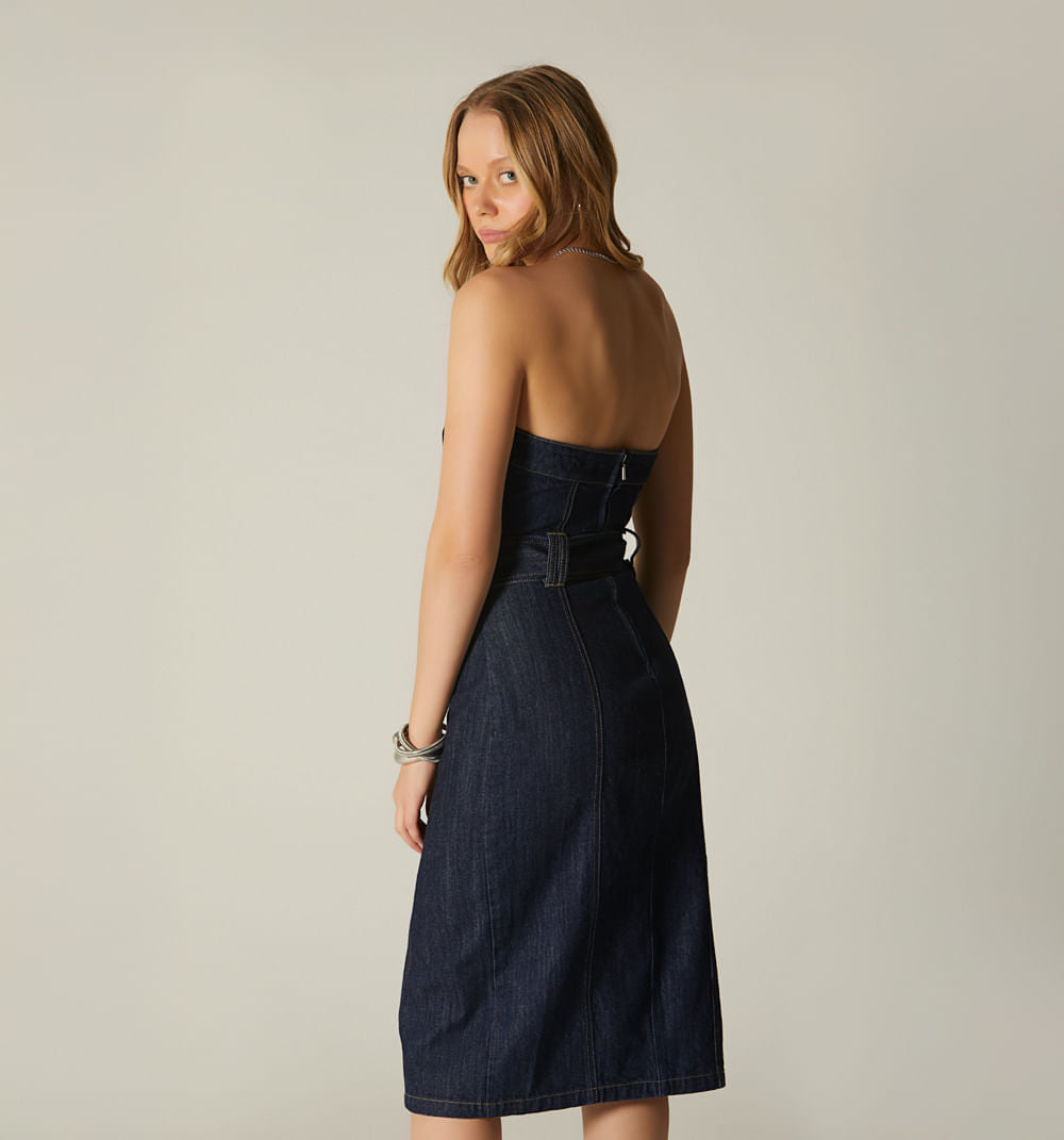 Vestido Corto Estraple, Con Cinturon