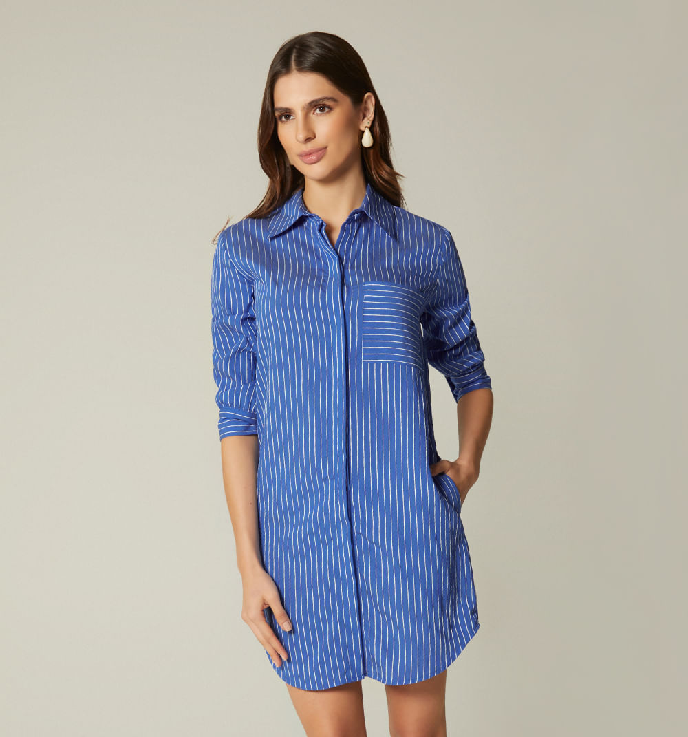 Vestido Camisero Manga 3/4 S142999