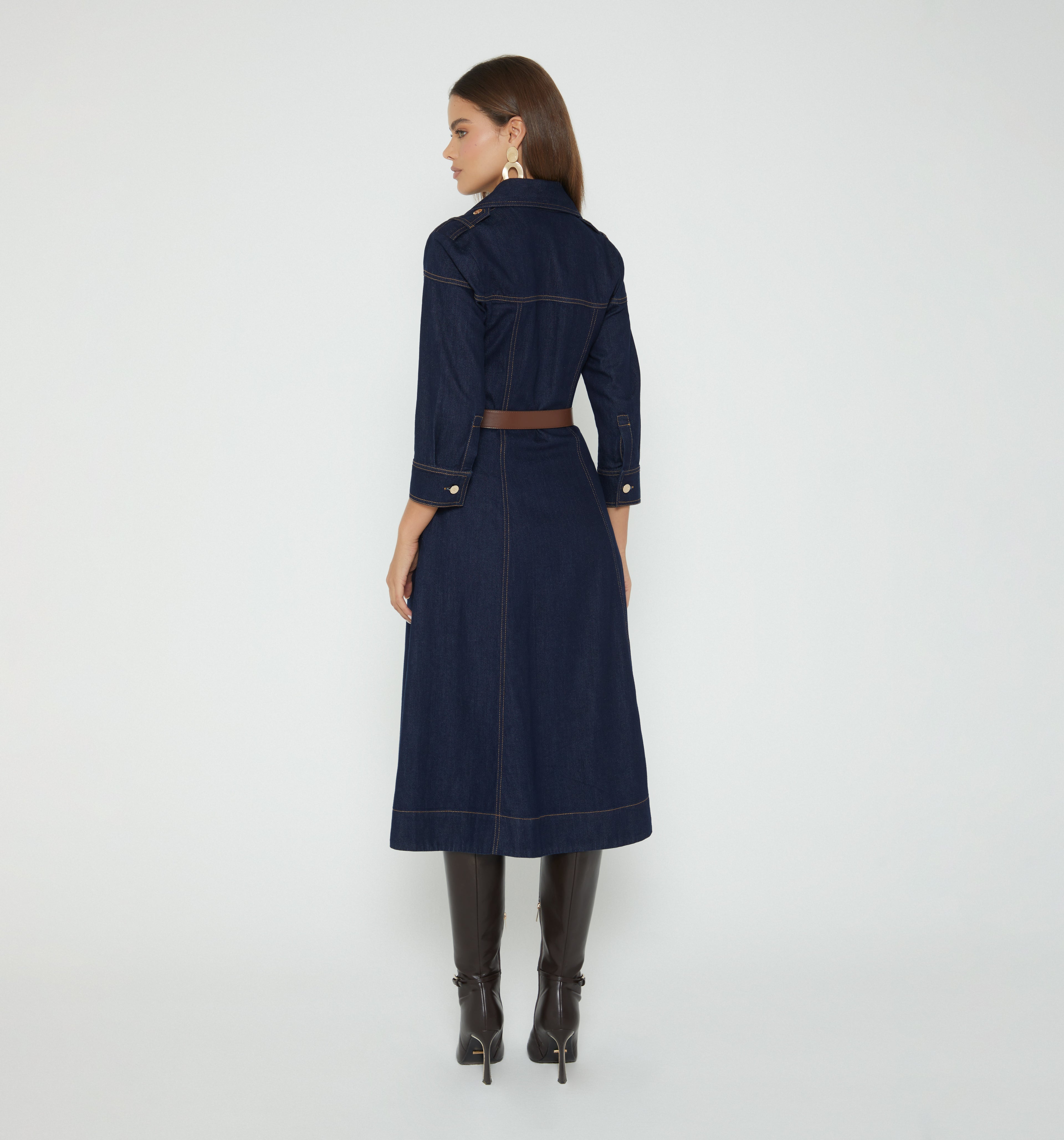 Vestido Midi Cortes Con Correa