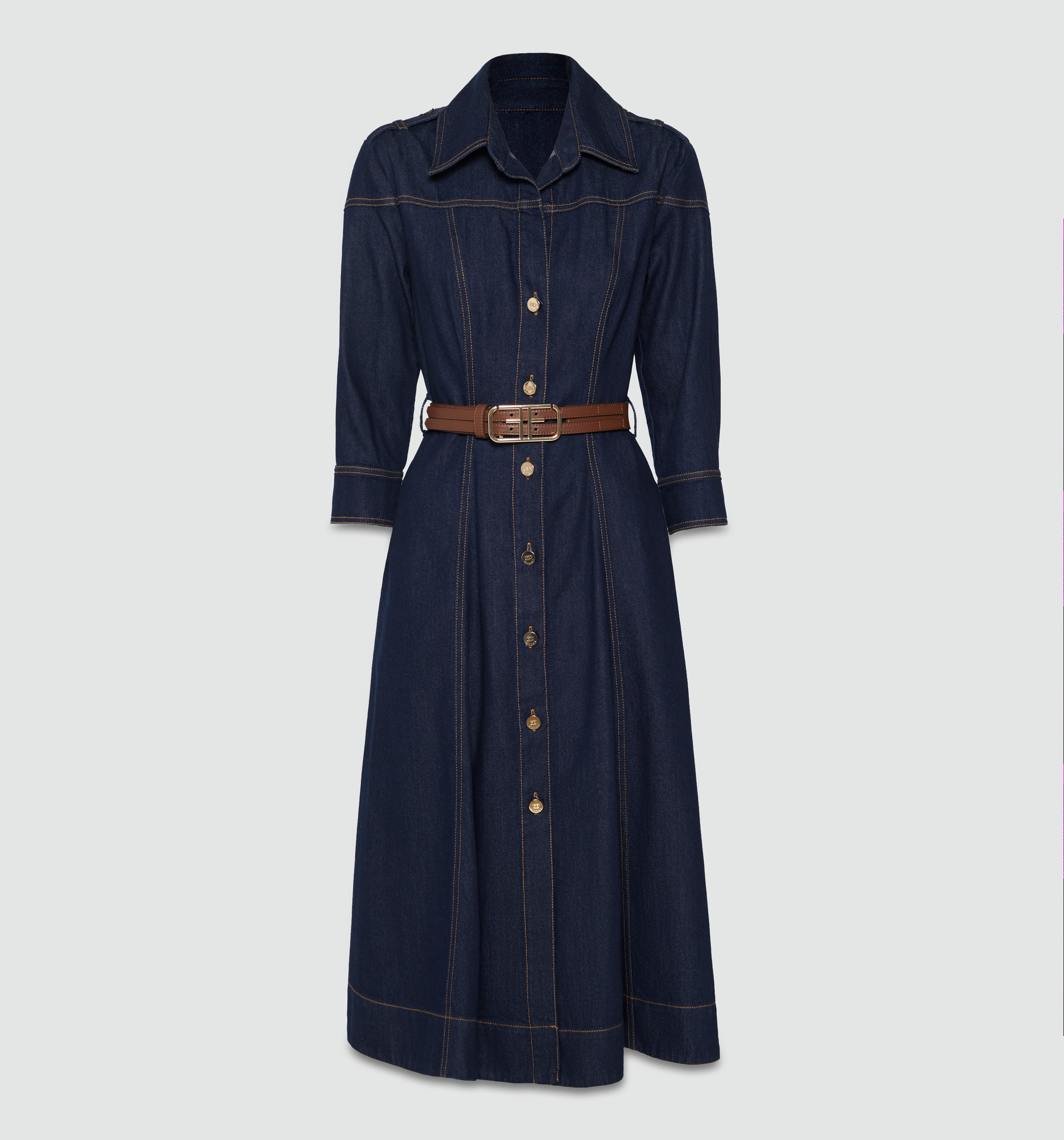Vestido Midi Cortes Con Correa