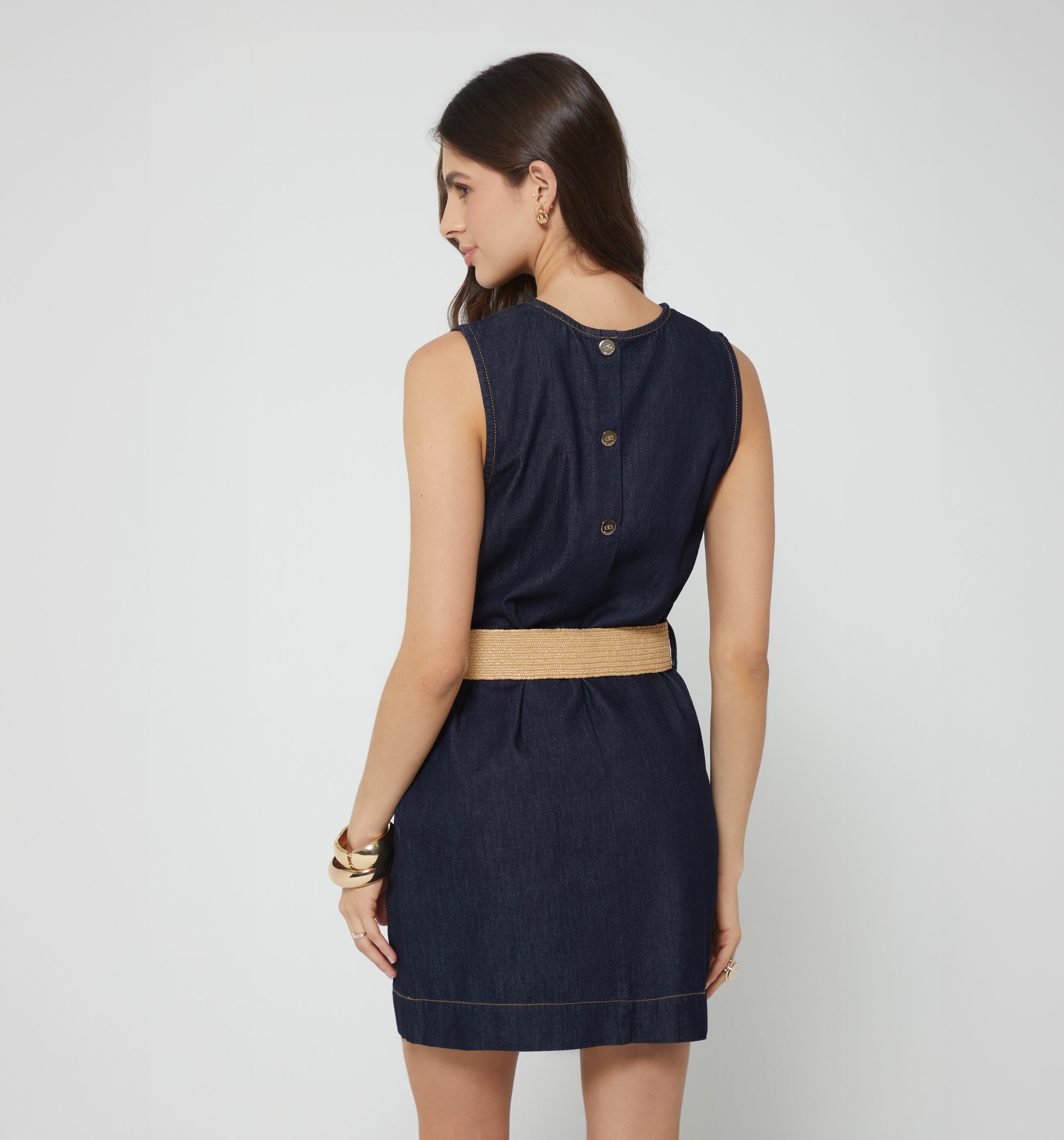 Vestido Corto Sisa Con Cinturon