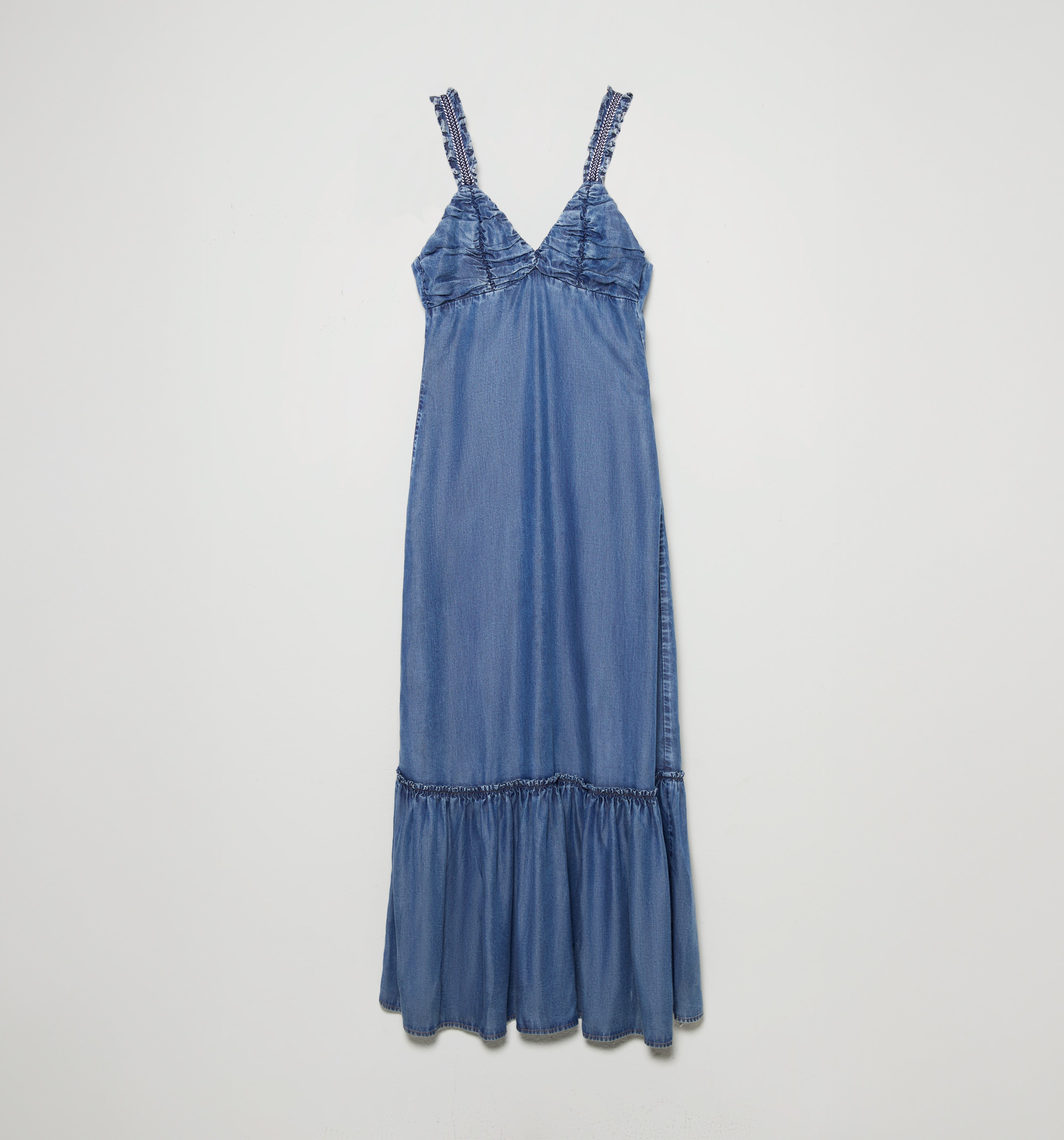 Vestido Largo De Tiras Con Insumo