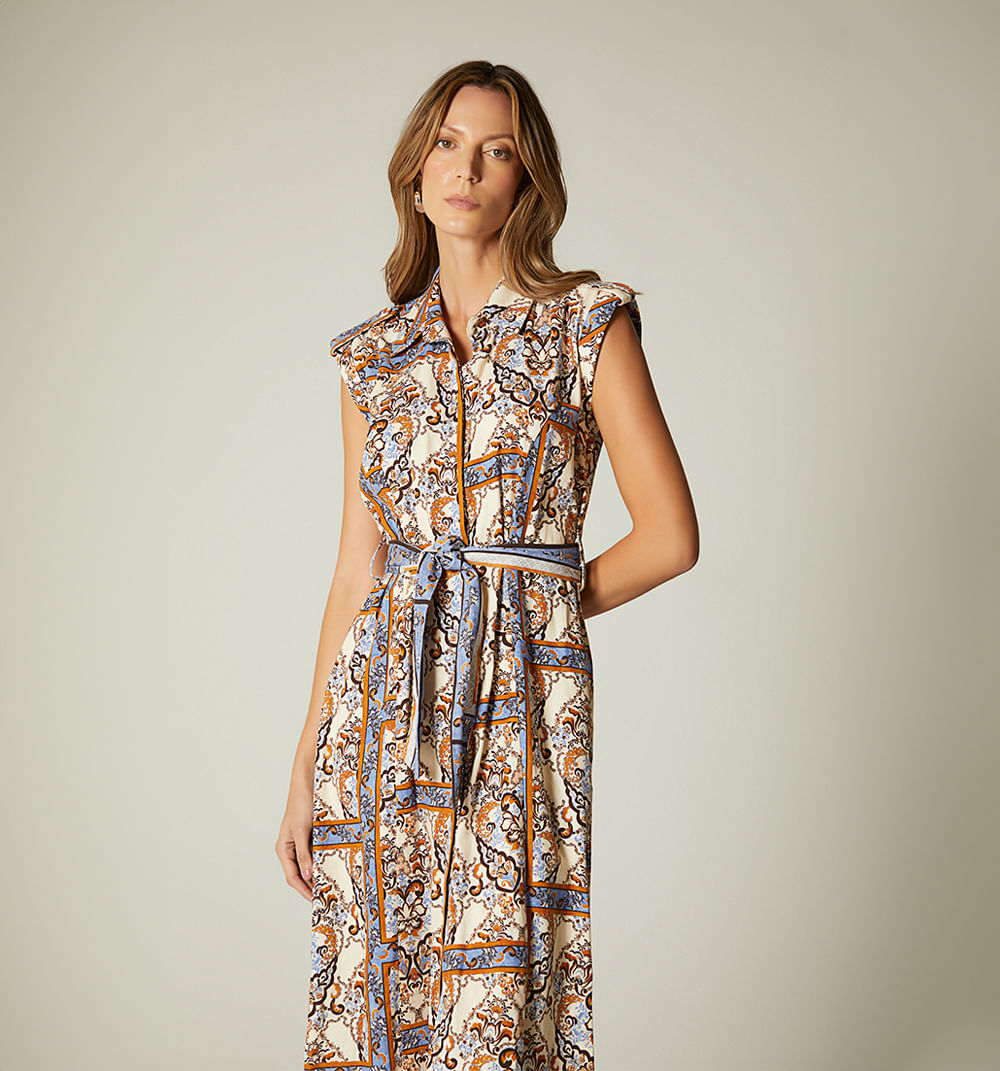 Vestido Midi Sisa - Beige