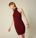 Vestido Con Entorche En Cuello